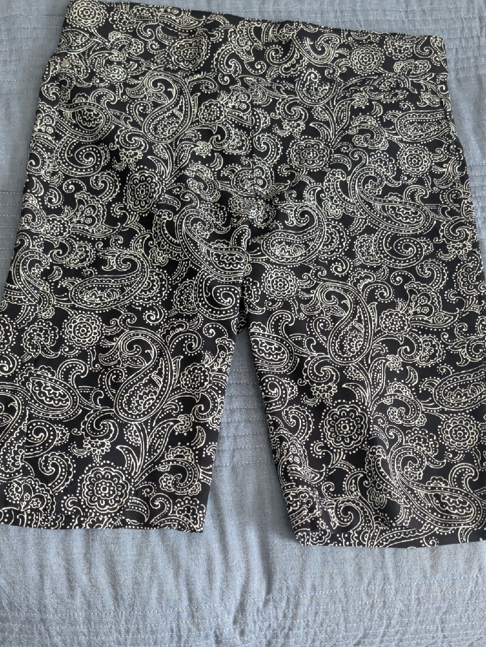 Rafaella Black and White Paisley Bike Shorts